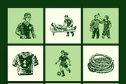 Vintage Soccer Illustration Set, a Sport Illustration by Prosymbols (Thumbnail 8 of 10)