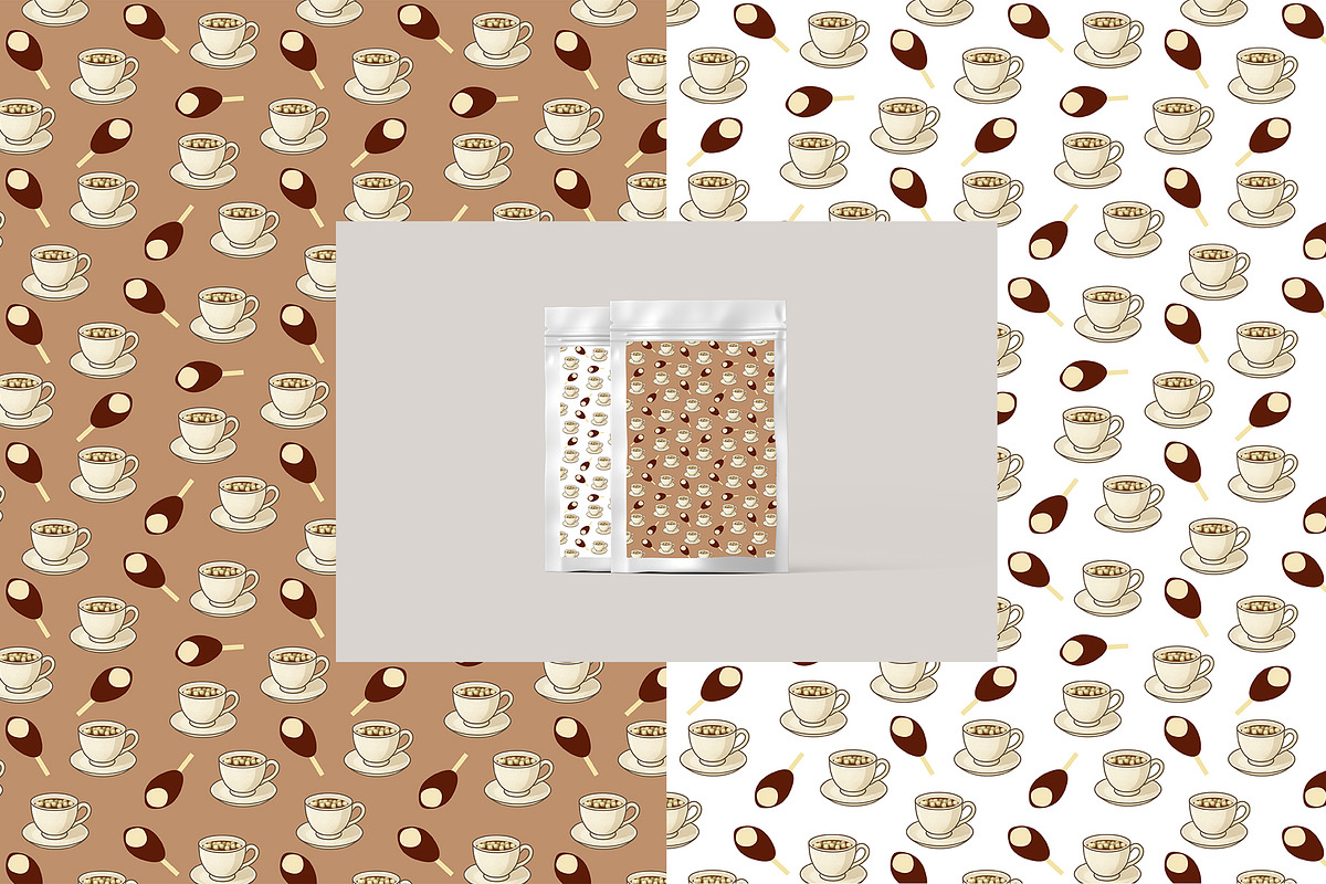 Sweet Ice Cream Patterns, a Pattern Graphic by YuliTeh_art (Photo 4 of 4)