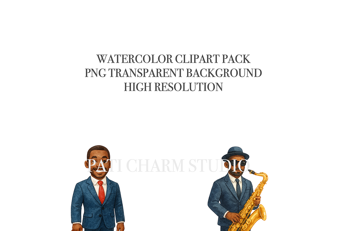 19 Black Classy Man Clipart, a Decorative Illustration by Pati Charm Studio (Photo 5 of 8)