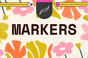 Procreate Marker Brushes 12x, a Brush Add-On by Esther Nariyoshi (Thumbnail 1 of 5)
