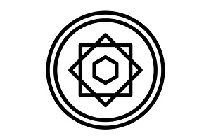 Astrology mythology black icon, an Outline Icon by Creative priyanka