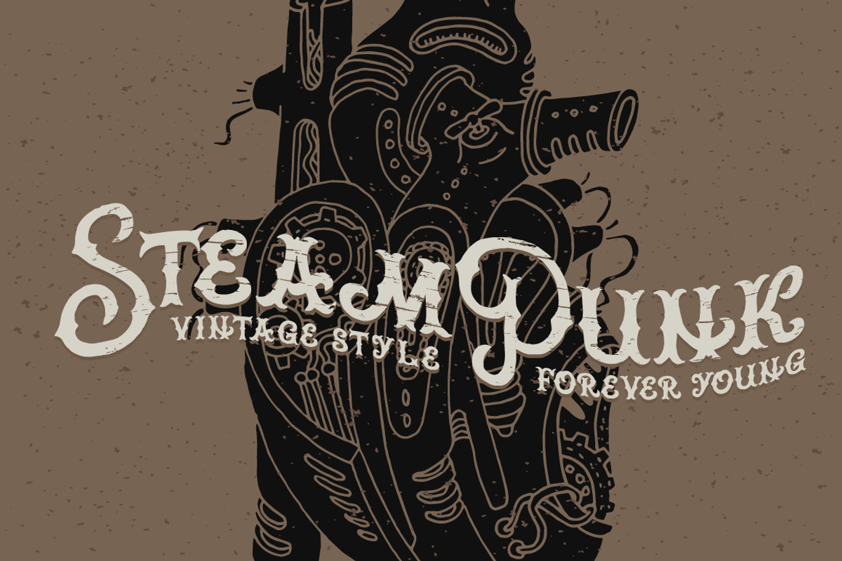 Brass heart font preview 2