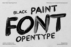 Black Paint Font, a Handwritten Font by Handmadefont