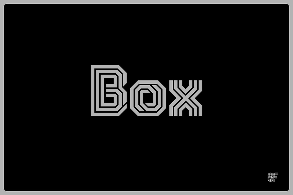 BOX | Geometric Display | 6 Fonts, a Sans Serif Font by Superfried Font Shop (Photo 1 of 7)