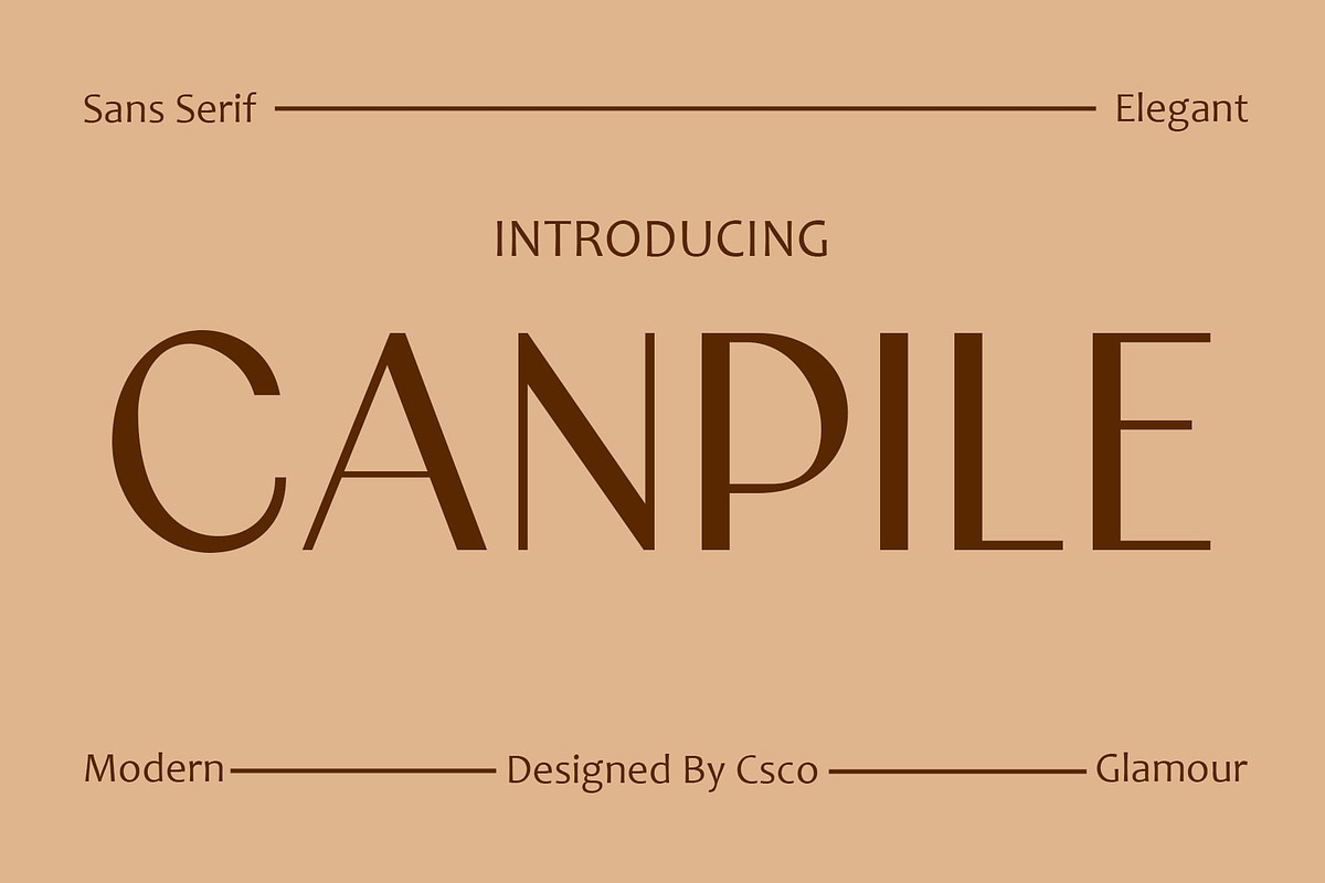 Canpile – Modern Font, a Sans Serif Font by Craft Supply Co. (Photo 1 of 8)
