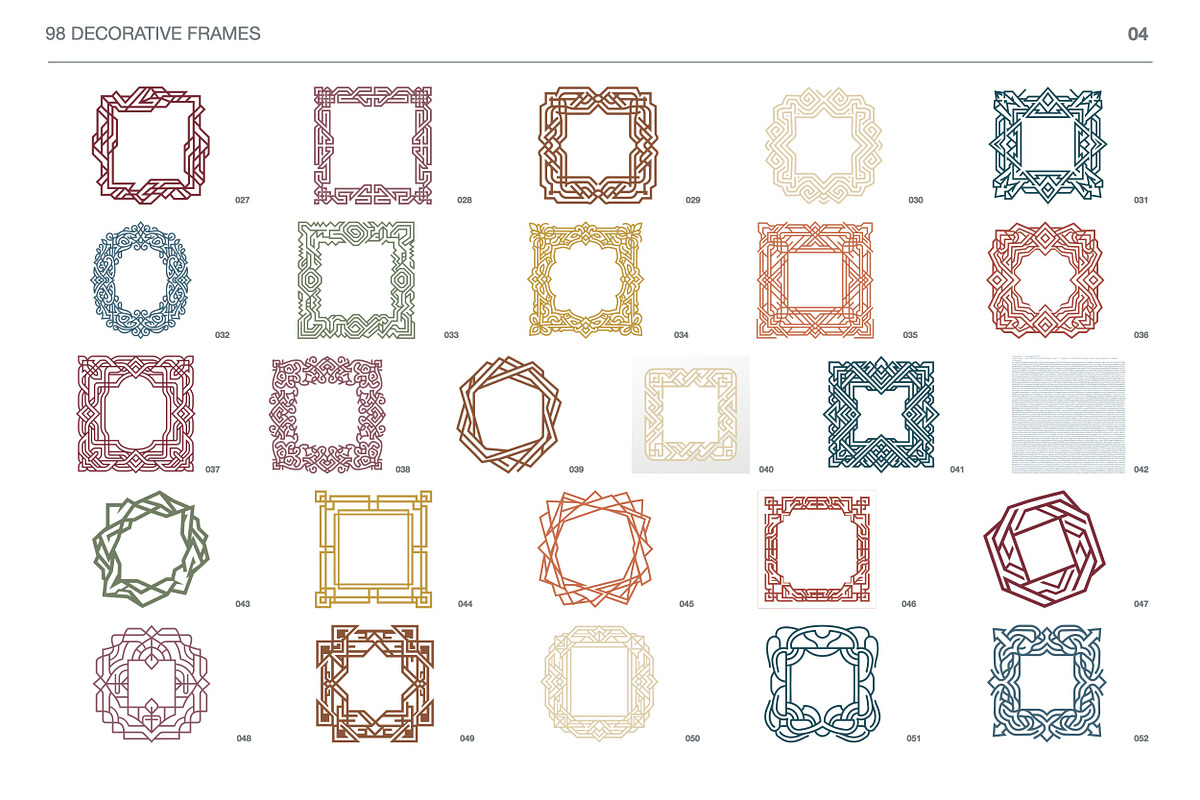 98 Decorative Ornamental Frames, an Object Graphic by designvectx (Photo 5 of 7)