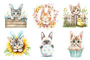 Easter Bunny Cat Peeking Sublimation, an Illustration by CreationArt (Thumbnail 5 of 5)