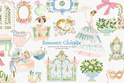 Romantic château watercolor clipart, a Decorative Illustration by Patishop Art (Thumbnail 1 of 10)