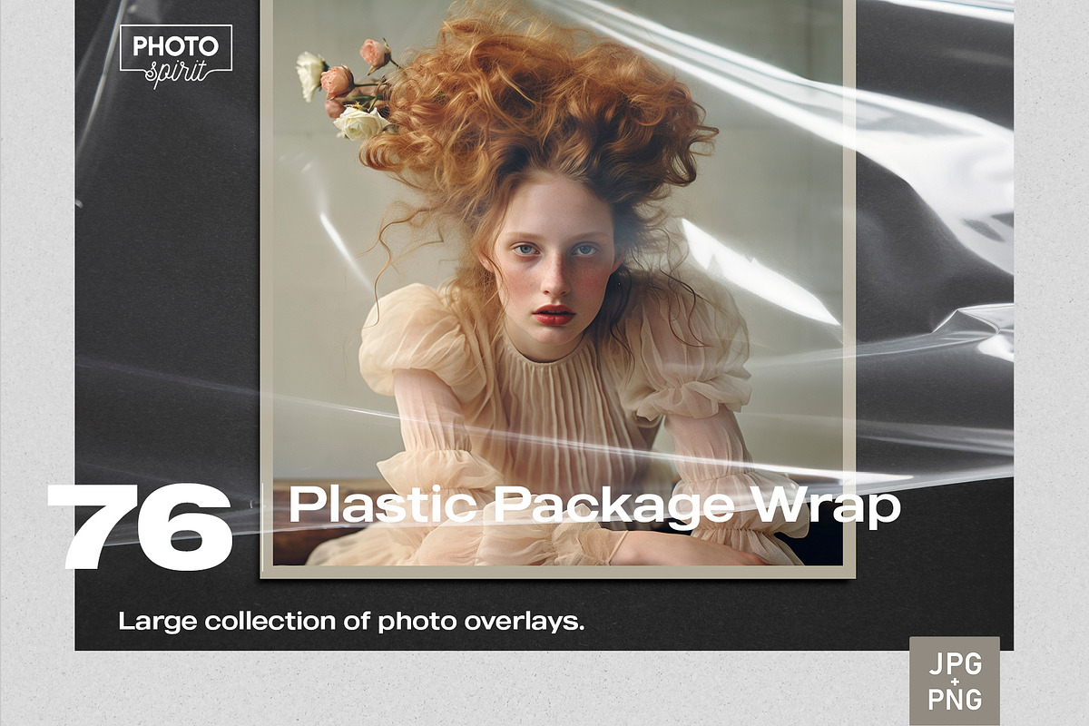 Plastic Package Wrap Effect Overlays, a Brushes & More by PhotoSpirit (Photo 1 of 9)