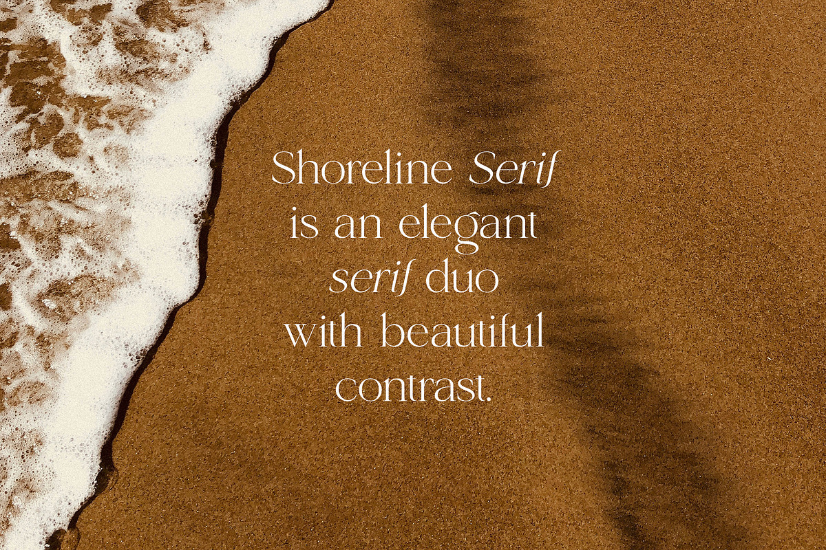 Shoreline - Elegant & Classic Duo, a Serif Font by Misha Sova (Photo 2 of 15)