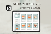 Cat Notion planner for creatives, a Design Template by Petite Zakka Boutique (Thumbnail 1 of 9)