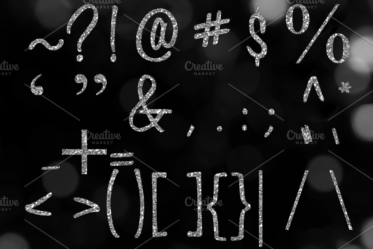 Silver Glitter Alphabet Clip Art, an Object Graphic by Paper Element (Photo 3 of 5)