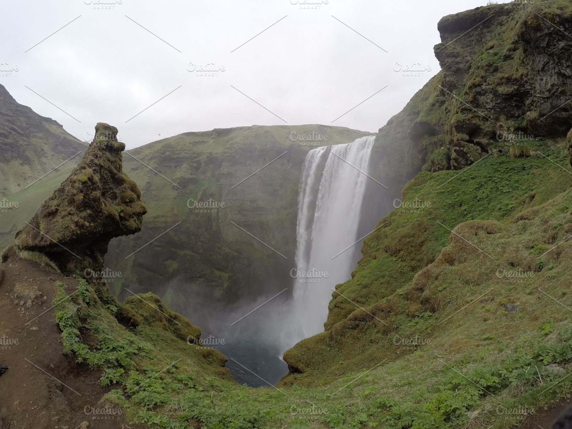Skogafoss waterfall iceland containing reynisfjara, skogafoss, and waterfall, a Nature Photo by Topographically