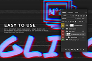 Photoshop Glitch text effects Vol.2 preview 6