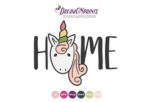 Unicorn SVG - Home SVG Cut File