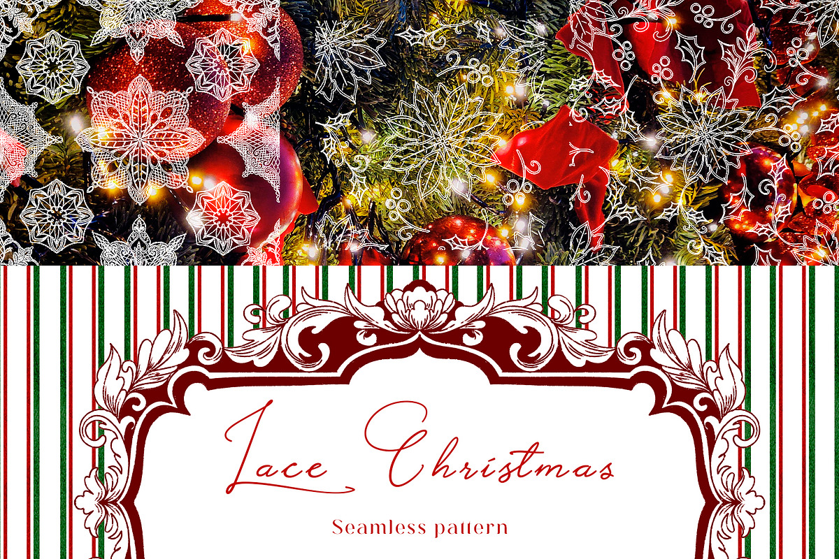 Lace Christmas. Hand draw graphic, an Object Graphic by ma_i_vi (Photo 9 of 9)