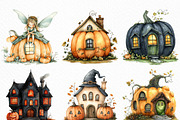 Halloween Pumpkin House Clipart, an Illustration by Craft Nest (Thumbnail 2 of 6)