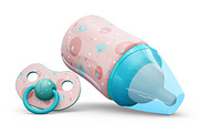 Baby Bottle and Pacifier Vol2 Mockup, a Product Mockup by PixelMockup (Thumbnail 7 of 17)