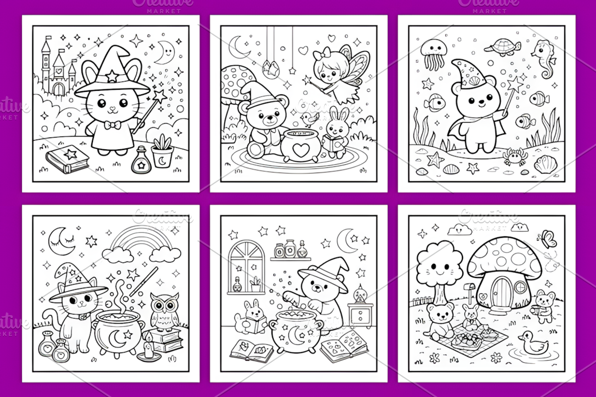 Magic Whimsy Bold Magical Coloring, a Decorative Illustration by Coco Bloom (Photo 4 of 4)