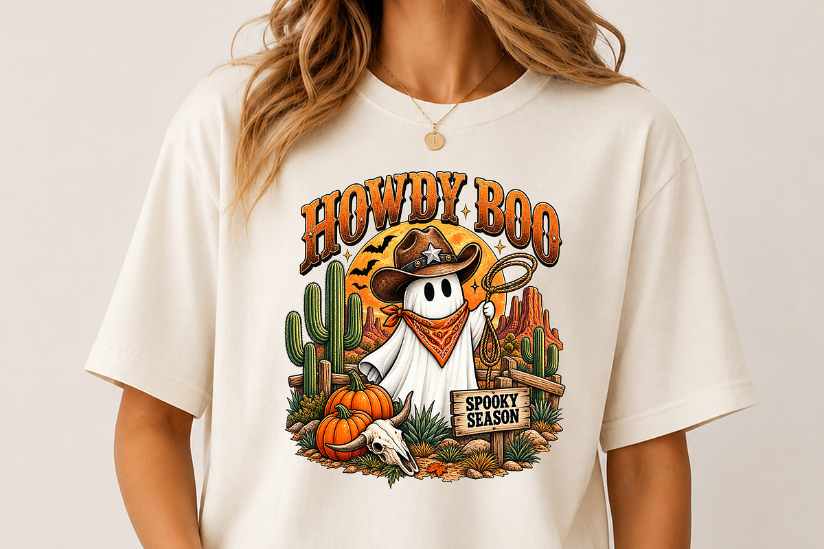 Howdy Boo Cowboy Ghost Wild West PNG, an Object Graphic by Star Graphic Design (Photo 3 of 10)