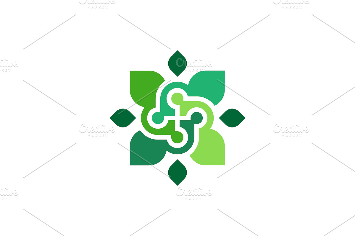 modern leaves community people logo, a Branding & Logo Template by Rasagama Studio