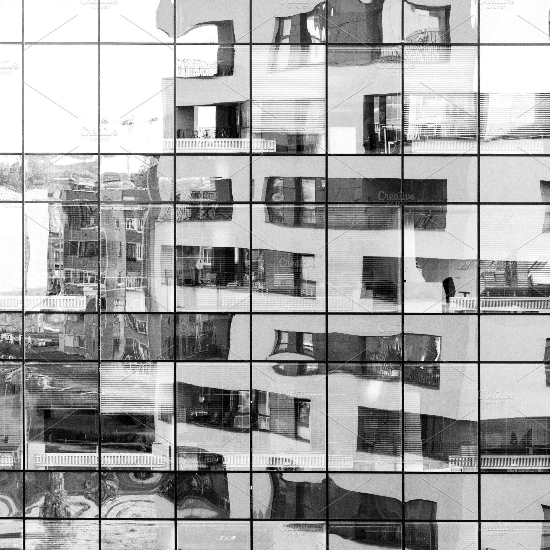 Black and white building reflection, an Architecture Photo by BOOCYS