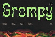 CS Grompy – Psychedelic Font, a Sans Serif Font by Craft Supply Co. (Thumbnail 1 of 8)