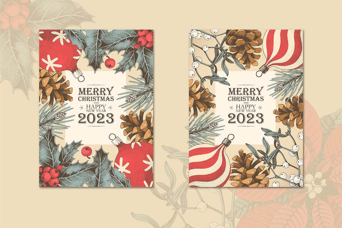 Vintage Christmas Cards, a Card Template by GreyLilac (Photo 3 of 5)