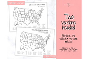 US Sales Map, EDITABLE Color Tracker, a Stationery Template by Templatables (Thumbnail 5 of 10)