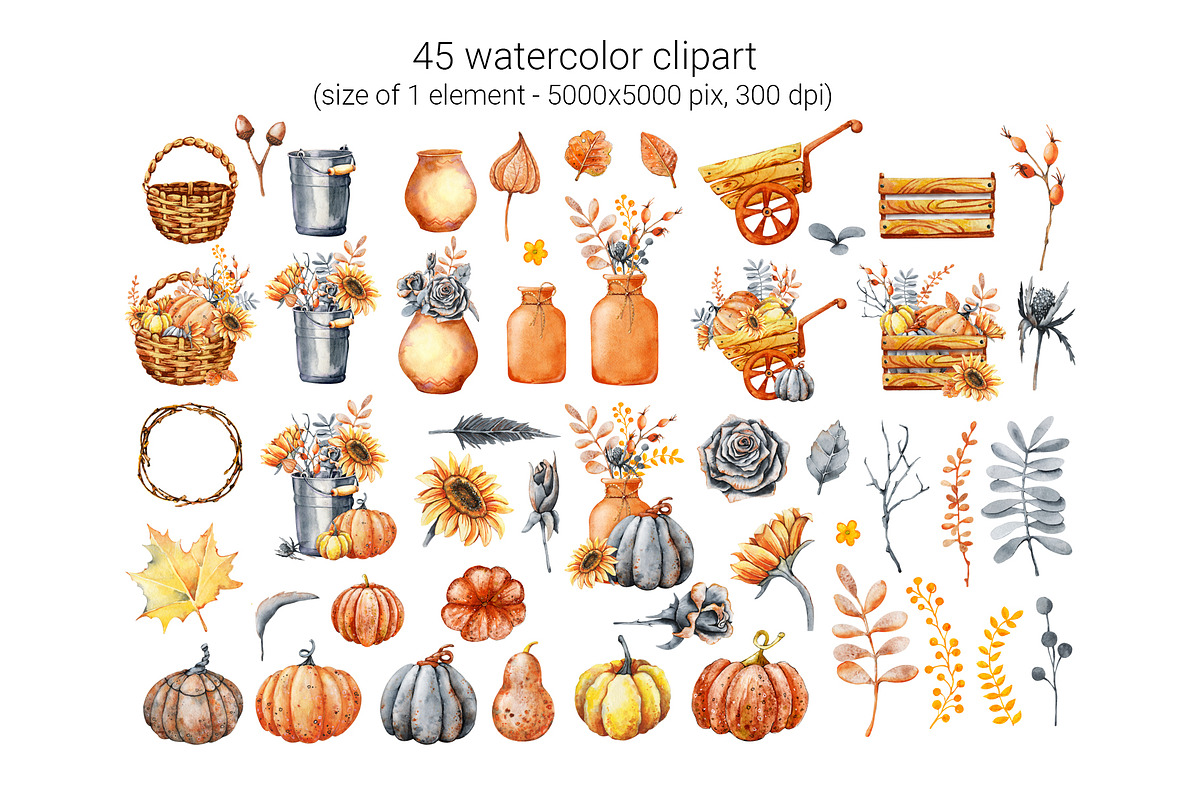 Autumn watercolor collection, a Graphic by Artmanata (Photo 2 of 11)