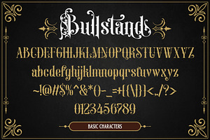 Bull Stand Typeface