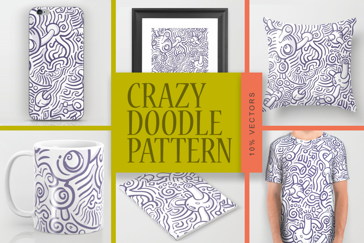 Vector Set: Crazy Doodle Lines, a Background Graphic by Savgraf (Photo 1 of 5)