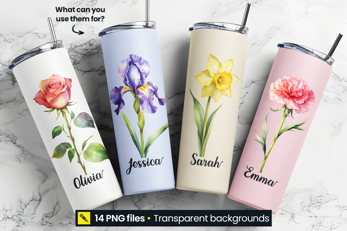 Birth Month Flowers Clipart PNG, a Graphic by DesignWP (Photo 4 of 8)