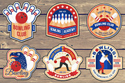 Bowling 12 patches/logos/badges, a Branding & Logo Template by sivVector (Thumbnail 3 of 5)