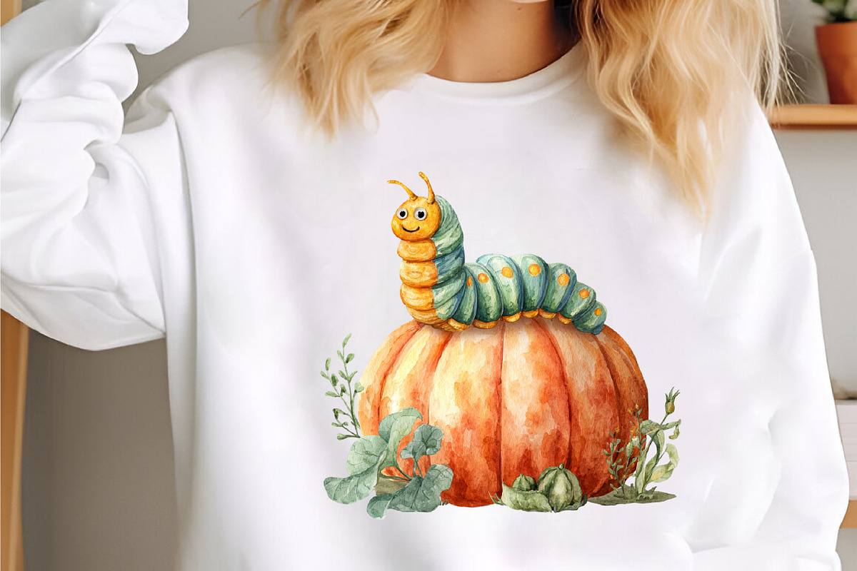 Watercolor Hungry Caterpillar Clipar, a Seasonal Illustration by designcity5 (Photo 3 of 5)