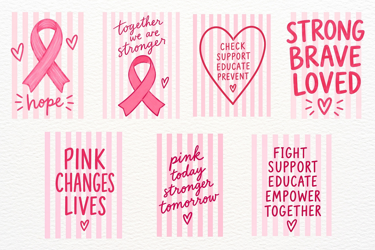 Breast Cancer Awareness PNG Clipart, a Healthcare Illustration by SugarCloudStudioArt (Photo 5 of 5)