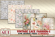 Lace fashion Junk Journal Kit part 1, a Person Illustration by CraftArtStory (Thumbnail 4 of 6)