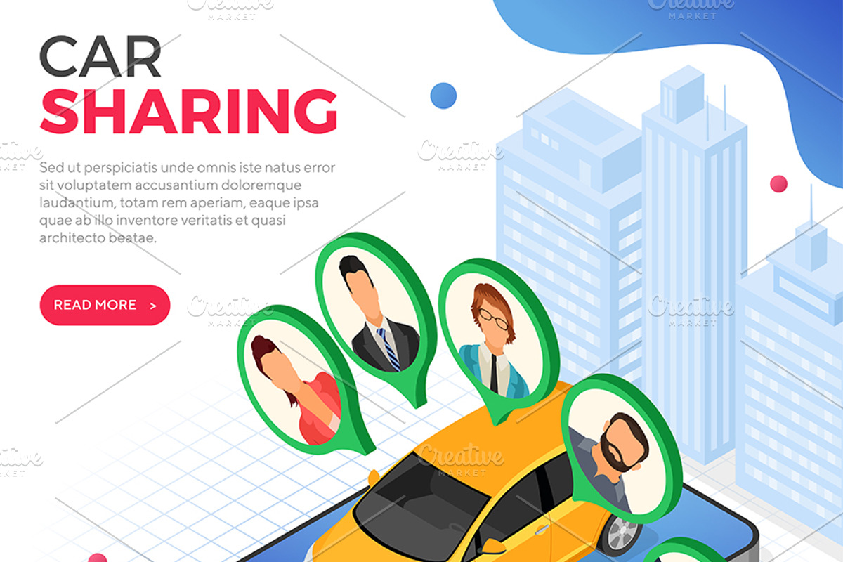 Car Sharing Service Concepts, a Person Illustration by TAlex (Photo 6 of 6)