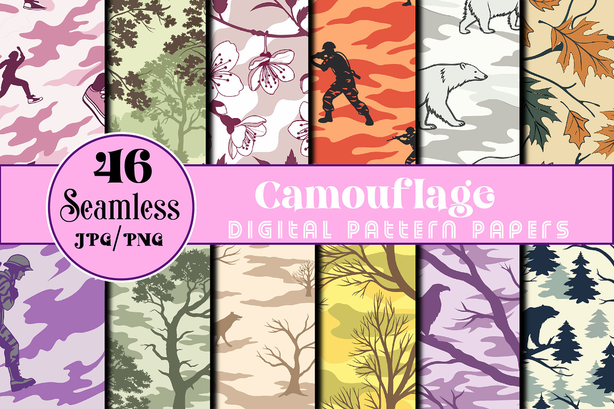 Camouflage Digital Papers  Backgroun, an Arts & Entertainment Photo by Wow Magic (Photo 1 of 2)
