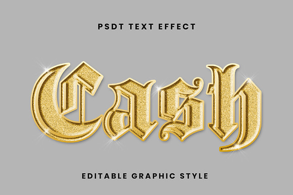 Glitter Gothic Text Effect preview 2