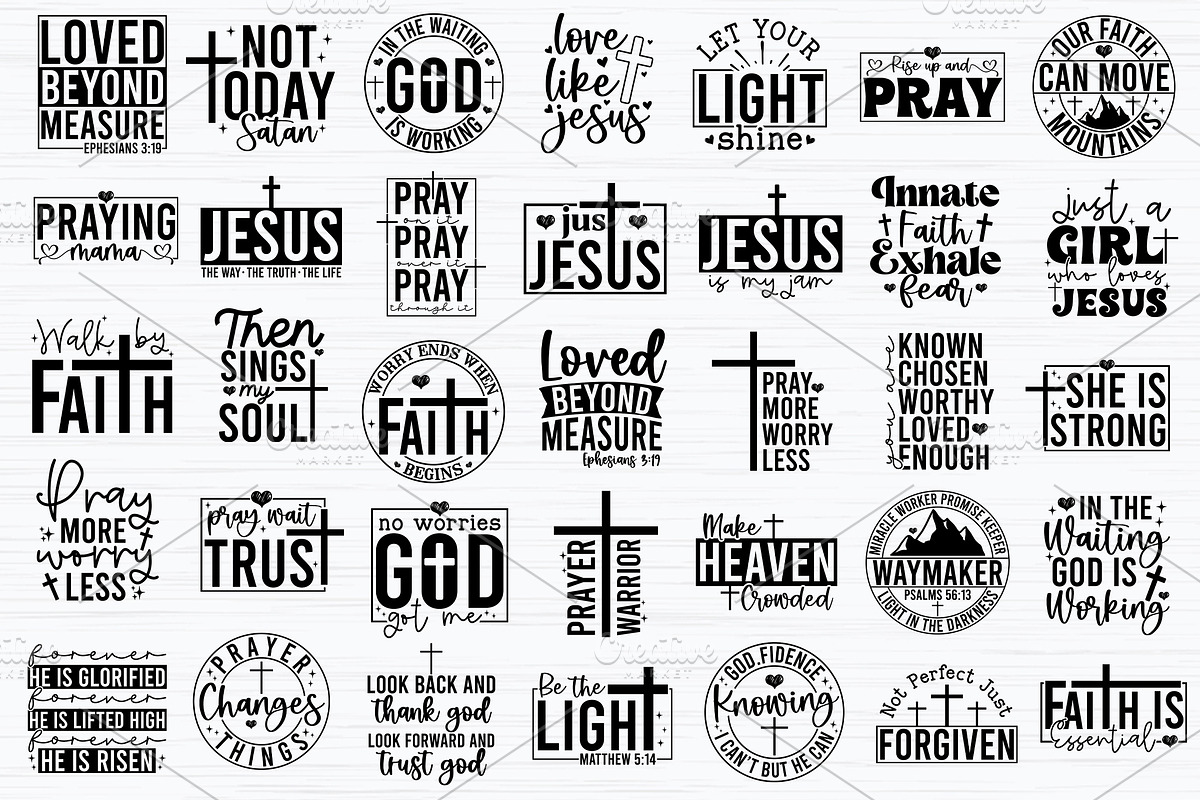 Christian SVG Bundle, Faith SVG, a Graphic by Designer302 (Photo 2 of 3)