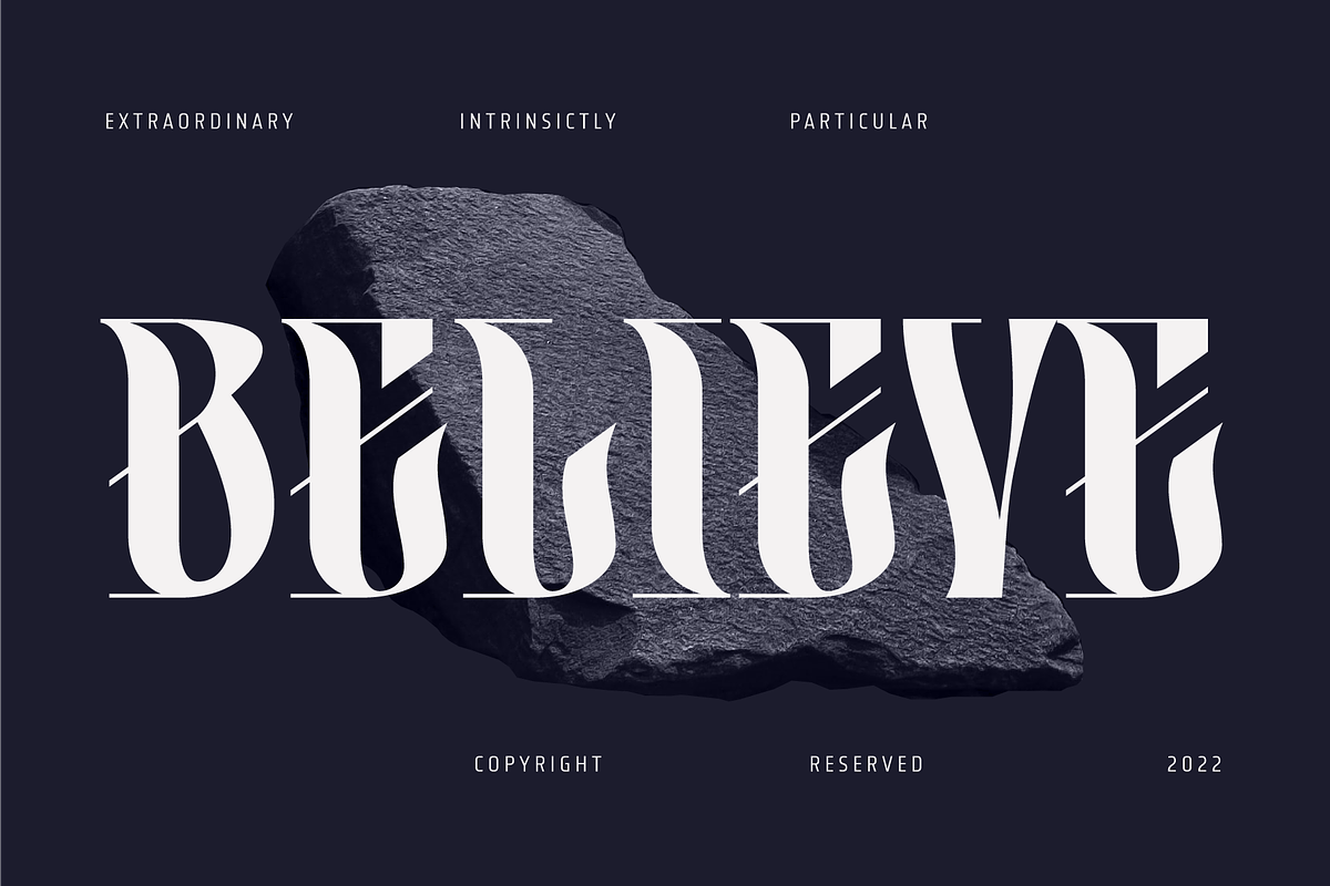 Realitas; Unique Experimental Font, a Serif Font by Eko Bimantara (Photo 6 of 9)