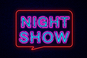 Night Show Neon Sign Lettering