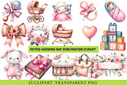 Pink Baby Girl Nursery Clipart, an Illustration by cherrydesign (Thumbnail 3 of 3)