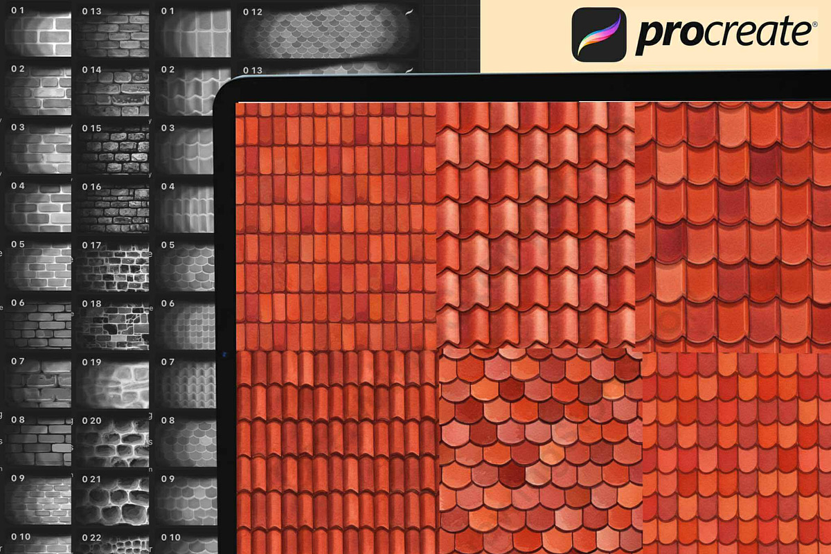 Watercolor Brick Wall ProcreateBrush, a Brush Add-On by DrawingStoryShop (Photo 5 of 6)