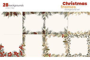 Christmas Frames - Background Set