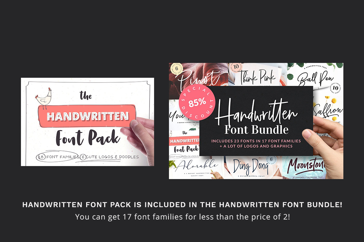 Handwritten Font Pack & Extras preview 2