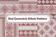 Red Geometric Ethnic pattern, a Pattern Graphic by ThaiByGaew (Thumbnail 1 of 5)