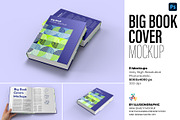 Big Book Cover Mockup - 11 Views, a Books & Magazine Mockup by Illusiongraphic (Thumbnail 1 of 26)