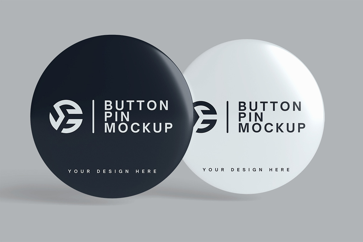 Pin Button Mockup, an Advertising Mockup by Twins_studio (Photo 5 of 5)